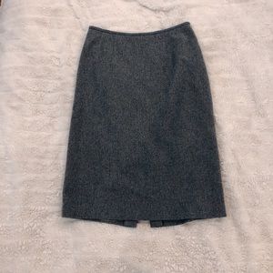 Vintage Wool Midi Pencil Skirt